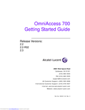 Alcatel-Lucent 2.2-R02 Getting Started Manual
