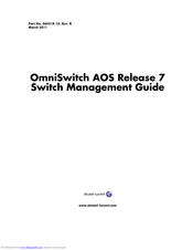 Alcatel-Lucent OmniSwitch AOS 7 Manual