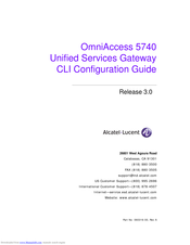 Alcatel-Lucent OmniAccess 5740 Cli Configuration Manual