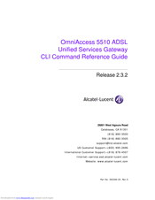 Alcatel-Lucent OmniAccess 5510 ADSL Reference Manual