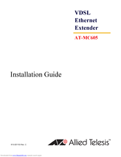 Allied Telesis AT-MC605 Installation Manual