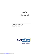 Allied Telesis OmniConnect/ISDN User Manual