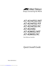 Allied Telesis AT-8216FXL/SC Quick Install Manual