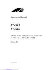 Allied Telesis AT-4016TR Operation Manual