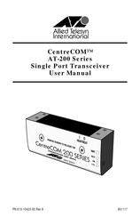 Allied Telesis CentreCOM AT-207 User Manual