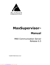 Altigen MaxSupervisor Manual