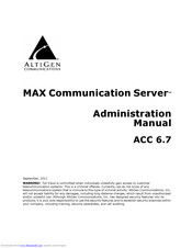 Altigen ACC 6.7 Administration Manual