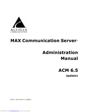 Altigen ACM 6.5 Administration Manual