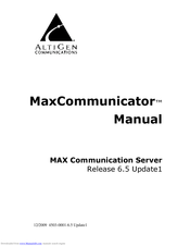 Altigen MaxCommunicator Manual