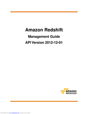 Amazon Redshift Management Manual