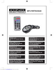 Konig MP3-FMTRANS40 Manual