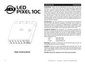 American DJ LED Pixel 10C User Instructions