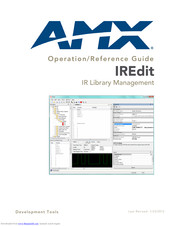 Amx IREdit Operation/Reference Manual