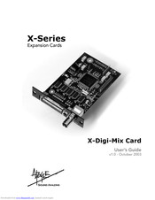 Apogee X-Digi-Mix Card User Manual