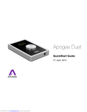 Apogee Apogee Duet Manuals | ManualsLib