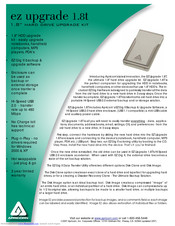 Apricorn ez upgrade 1.8t Specifications