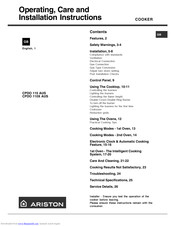 Ariston CPDO 110 AUS Operating, Care And Installation Instructions Manual