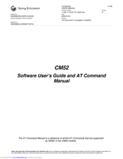 Sony Ericsson CM52 User Manual