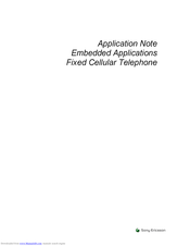 Sony Ericsson Fixed Cellular Telephone Application Note