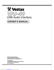 Vestax VAI-40 Owner's Manual
