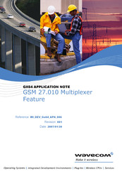 Wavecom GX64 GSM 27.010 Multiplexer Feature Application Note