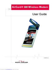 Sierra Wireless AirCard 580 User Manual