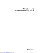 Sony Ericsson Construction of SMS PDU's Application Note