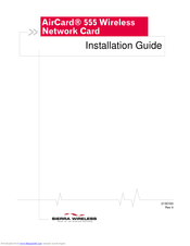 Sierra Wireless AirCard 555 Wireless Installation Manual