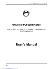 SIIG Universal PCI Serial Cards User Manual