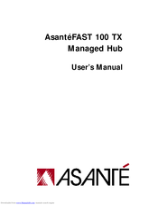 Asante FAST 100 TX User Manual