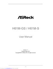 Asrock H61M-VS R2.0 User Manual