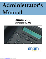 Snom 200 Administrator's Manual