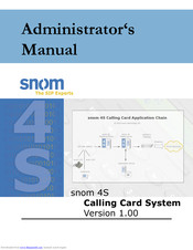 Snom S4SCC Administrator's Manual