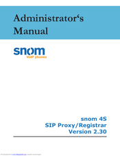 Snom 4S Media Server Administrator's Manual