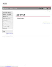 Sony BRAVIA XBR-55HX925 I-Manual