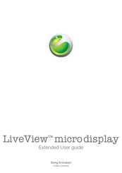 Sony Ericsson LiveView micro display Extended User Manual