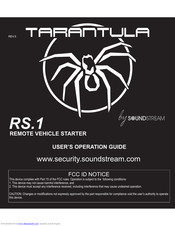 Soundstream TARANTULA RS.1 User's Operation Manual