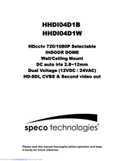 Speco HHDI04D1B User Manual