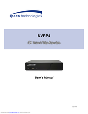 Speco NVRP4 User Manual