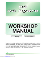 Global garden products 92 hydro Workshop Manual