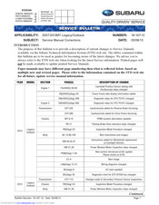 Subaru 2009 Outback Service Bulletin