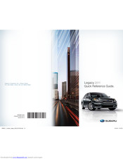 Subaru Legacy 2011 Quick Reference Manual