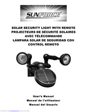 Sunforce SOLAR SECURITY LIGHT WITH REMOTE User Manual