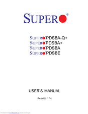 Supero PDSBA+ User Manual