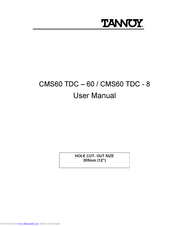 Tannoy CMS60 TDC - 8 User Manual