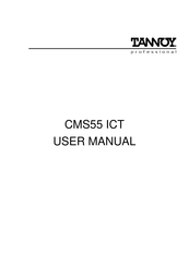 Tannoy CMS55 ICT User Manual