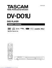 Tascam DV-D01U Owner's Manual