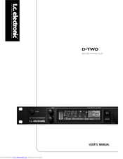 Tc Electronic D Two Manuals Manualslib