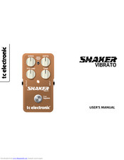 TC Electronic SHAKER VIBRATO User Manual