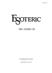 Esoteric Esoteric MG-10 Owner's Manual